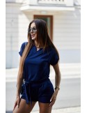 Women\'s short-legged jumpsuit, navy blue 4351 - Online store - Boutique